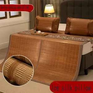 Reversible Bamboo Cooling Mat - Foldable, Breathable Summer Bedding With Natural Scent, Hand Wash Only