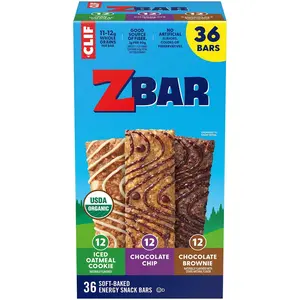 Zbar Soft Baked Organic Granola Snack Bars Variety Pack 36 pk USDA Organic Soft Baked Ideal for Active Lifestyles and On-the-Go Snacking