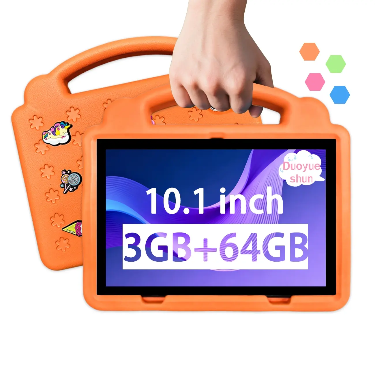10.1 Inch HD Touchscreen Android Tablet Computer, Learning Entertainment Tablet, Dual Sim Card Support, Bluetooth-compatible & WiFi Connectivity, Ideal for Education & Entertainment
