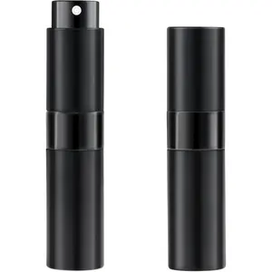 8ML Perfume Travel Refillable Portable Perfume Atomizer Bottle - Stocking Stuffers for Adults Men Women,White Elephant Gifts for Adults,Travel Essentials,Christmas Gifts(Balck,2Pack)