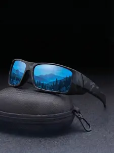 Men's Classic Polarized Sunglasses, Outdoor Fashion Sunglasses, Colorful Lenses, Camouflage Decoration, Unisex with Case, All Seasons, PC Frame, Fda Registered