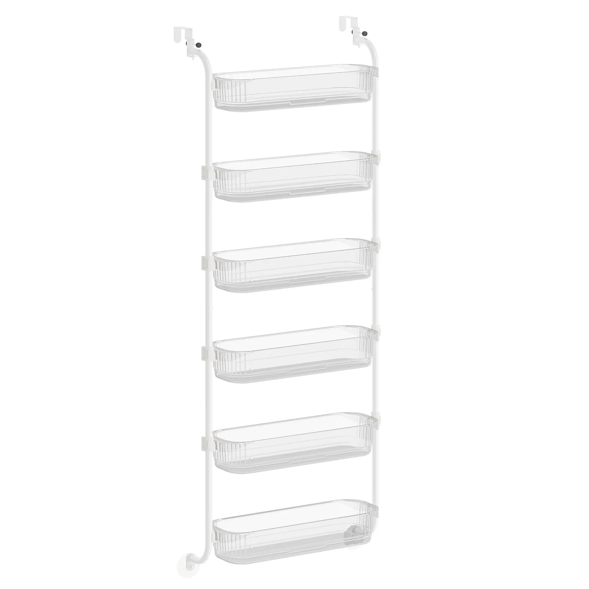SONGMICS 6 Tier Pull Out Spice Rack for inside Cabinets, Steel | Spice Organizer, Slide Out Cabinet Organizer, PET Plastic