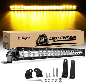 Nilight Led Light Bar Amber 21 Inch 100W Super Slim Spot Flood Combo Driving Fog 9000LM 3D Off Road Lights for Trucks Pickup SUV ATV UTV Boat 4x4 Van Camper-2 Style Mounting dealsforyoudays