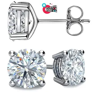 S925 Sterling Silver Round Synthetic Zircon Stud Earrings—a stylish and versatile everyday accessory, as well as the perfect gift for women and girls, suitable for birthdays, wedding anniversaries, Valentine's Day, and various other holidays.