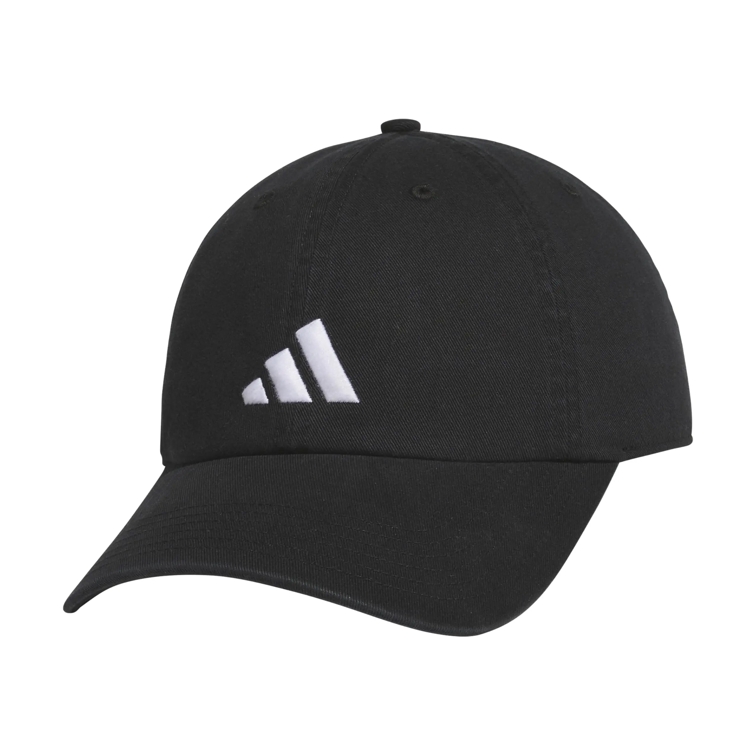 adidas Men's Ultimate Baseball Cap – Athletic Relaxed Cotton Strapback Hat, Black/White/3, OSFA