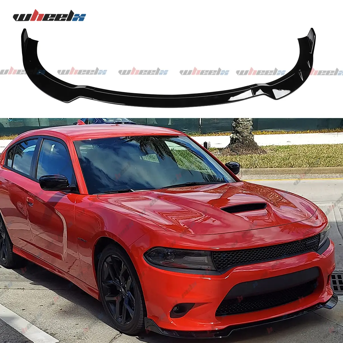 2015-2023 – Dodge Charger GT – R/T, Daytona, Scat Pack, SRT (NOT for Widebody Models) 3-Piece Front Bumper Lip Splitter, Body Protection Kit#DodgeCharger#FrontLipSplitter#BodyKit#ChargerScatPack#ChargerSRT, Aggressive Look