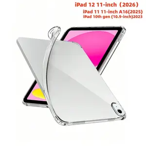 Transparent Tpu Case for iPad 10th Gen, Shockproof Full Edge Protection, High Clarity Silicone Cover, Compatible with Apple Pencil