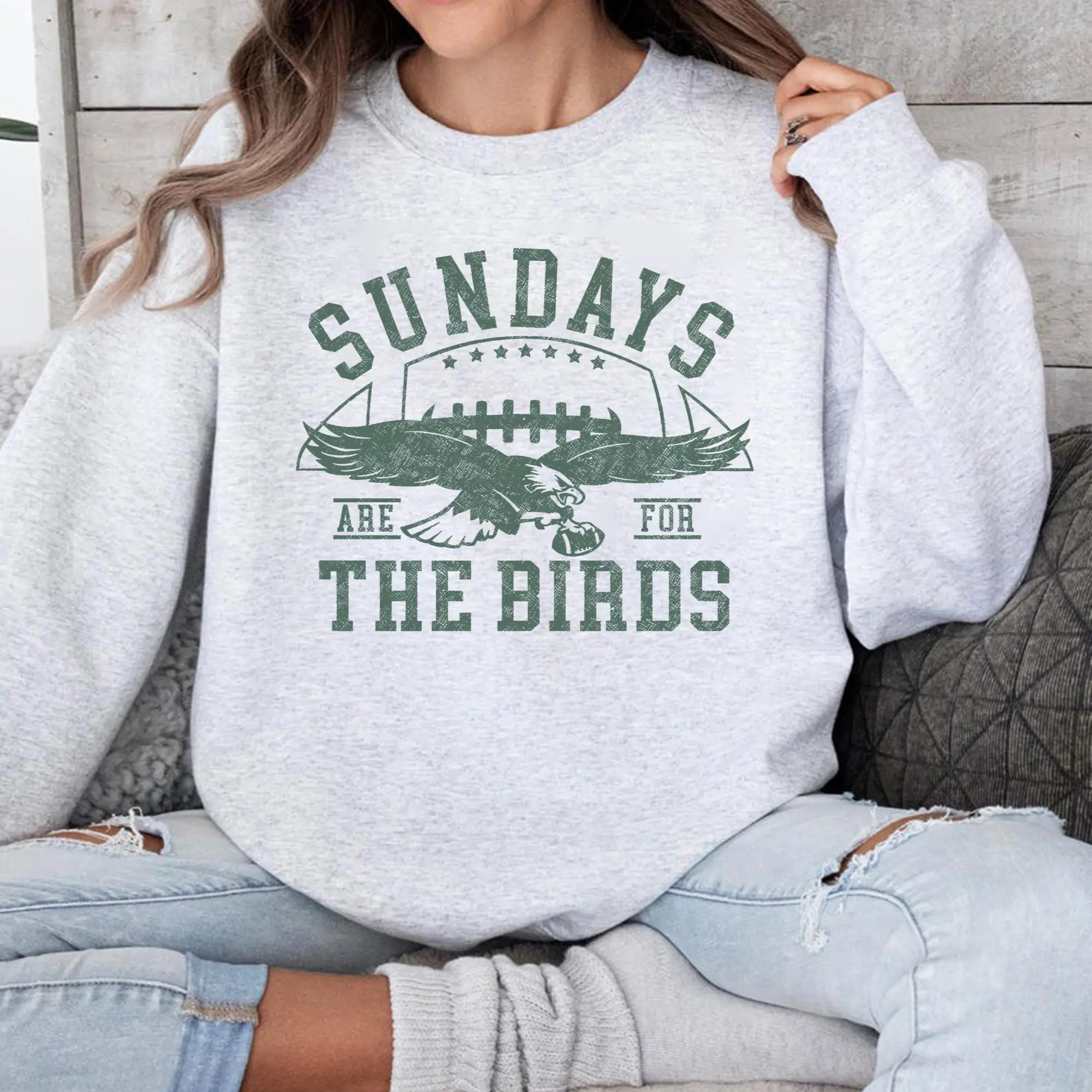Men's Philadelphia Football Game Day Ribbed Soft Embroidery Style Crewneck Top - Unisex Road to Victory Gift