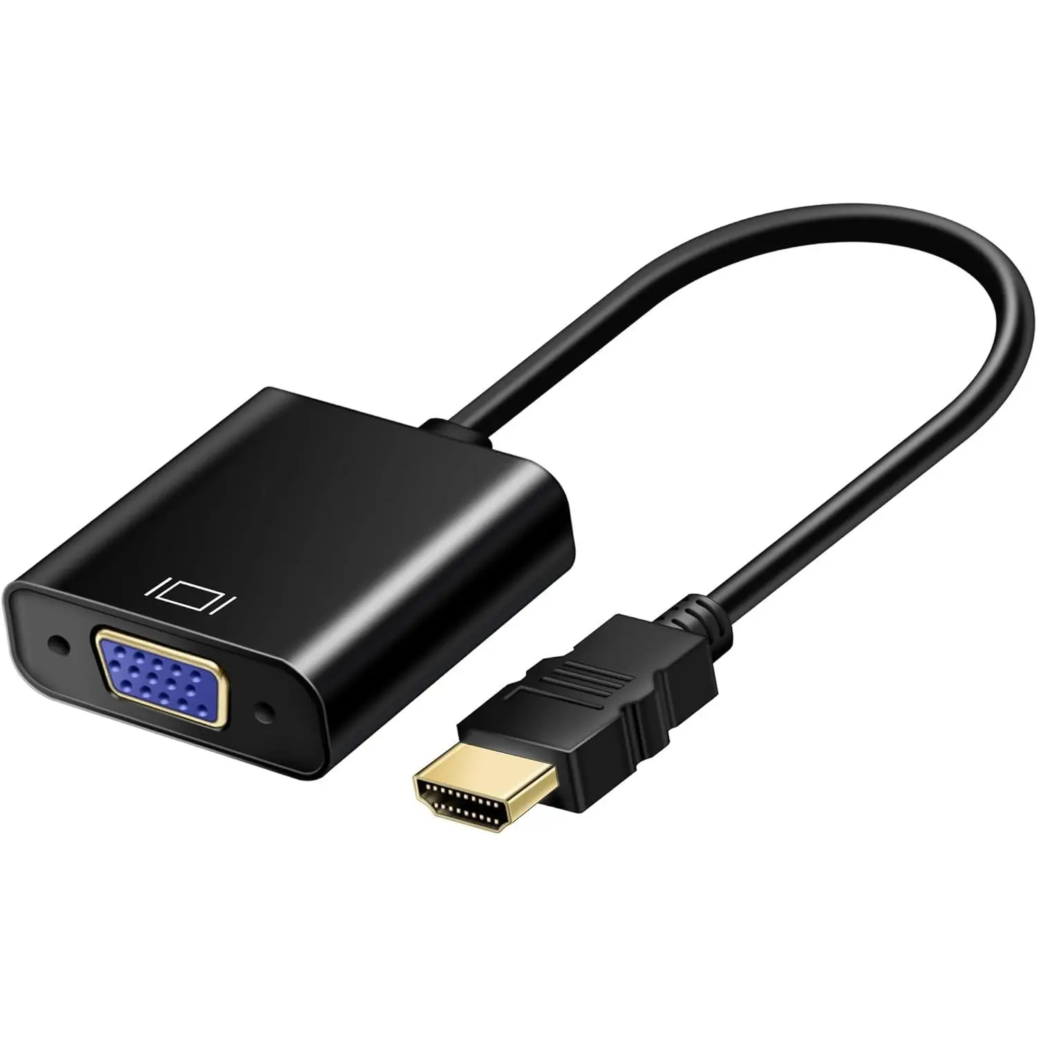 springtok HDMI to VGA Adapter (Male-to-Female) - Audio & Video Accessory for Computer Users, Laptop Projectors, VGA Display & HDTV