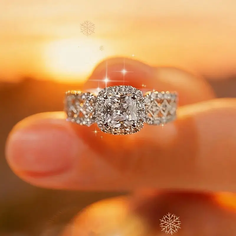 Moissanite Diamond Ring - The Lacy Fudge