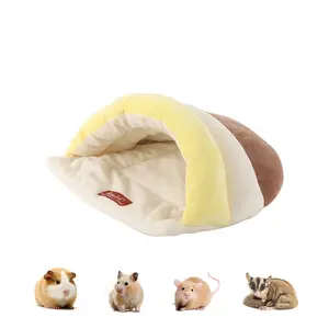 Hamster Hideout guinea pig hideout guinea pig bed, Fluffy Cloud Bed, small animal beds guinea pig house, small animal houses & habitats, Comfortable Sleeping Cave House, Lightweight and Comfortable, semi enclosed pet nest for Guinea Pigs and Hamsters