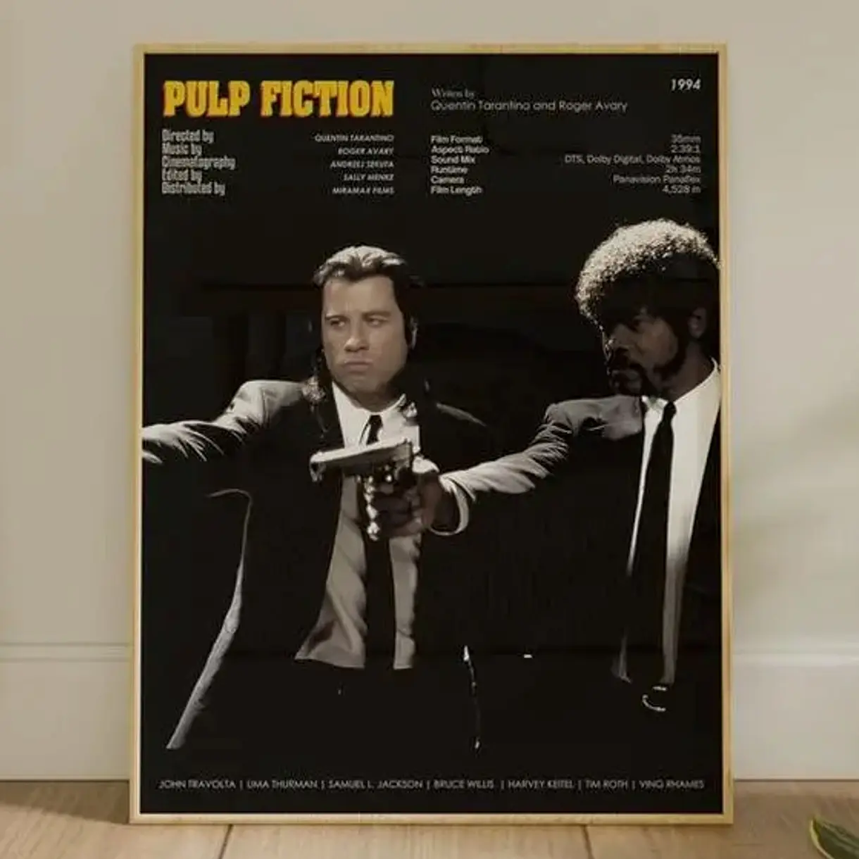 Pulp Fiction Film Poster, FHD Wall Decor Wall Hangings, Museum Poster, Poster Decor Room, Movie Poster