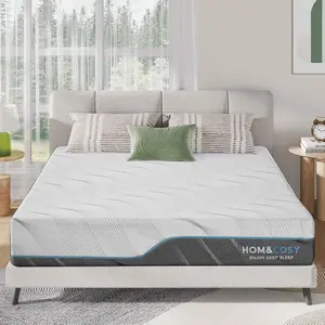 Twin 8 Inch Memory Foam Mattress with Tencel Cover, Green Tea & Gel Infused Cooling Design, Medium Firm Support, Pressure Relief, CertiPUR‑US Certified, Bed‑in‑a‑Box, Made in USA (75" x 38")