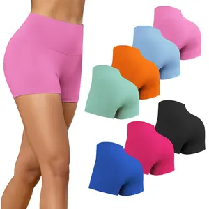 4/7 Packs Women's High Waisted Biker Shorts Tummy Control Spandex Booty Workout Shorts for Yoga Dance Volleyball