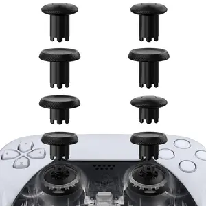 eXtremeRate ThumbsGear V3 Interchangeable Ergonomic Thumbsticks for PS5 Controller, Replacement Analog Thumb Sticks for PS4 Controller - 4 Height Adjustable Convex & Concave Grip Joysticks