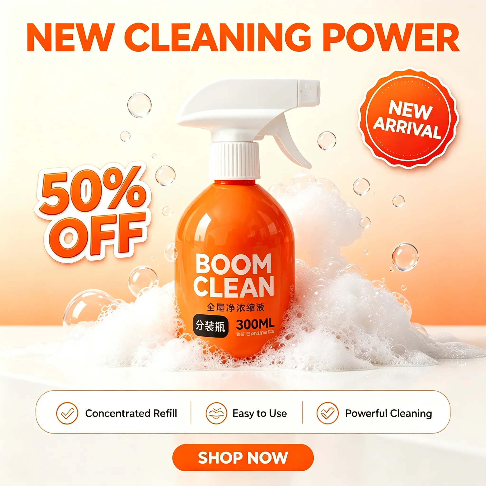 Lightweight Non-Toxic Plant-Based All-Purpose Cleaner Bottle, Mild Lily Scented Hard Floor Cleaner, Child & Pet Safe, Long-Lasting Concentrated Home Care Supply, 50000+ Units Sold, 3-Day Delivery