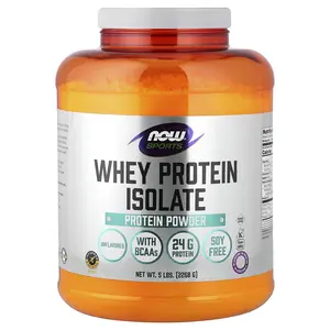 NOW Foods Sports, Whey Protein Isolate, Unflavored, 5 lbs (2,268 g)