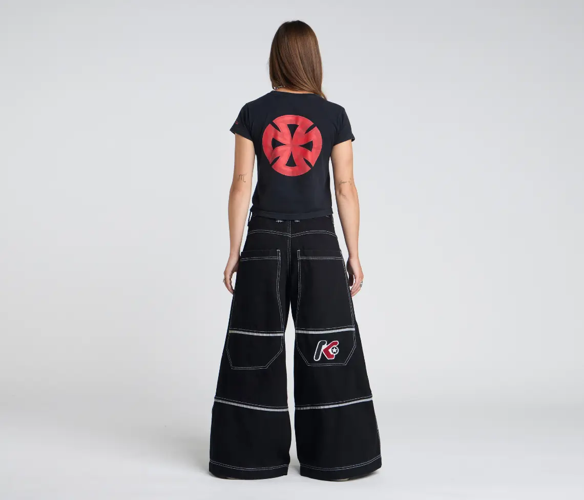 W REFLEKTOR 36" WIDE LEG SUPER BLACK RINSE