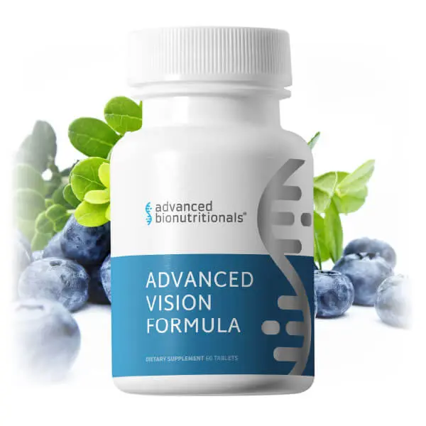 Advanced Bionutritionals Vision Support Dietary Vitamin Supplement Tablets with Astaxanthin, Bilberry, Lutein, Citicoline, Beta Glucan, Zeaxanthin & Ginkgo Biloba for Eye Health, Eye Support