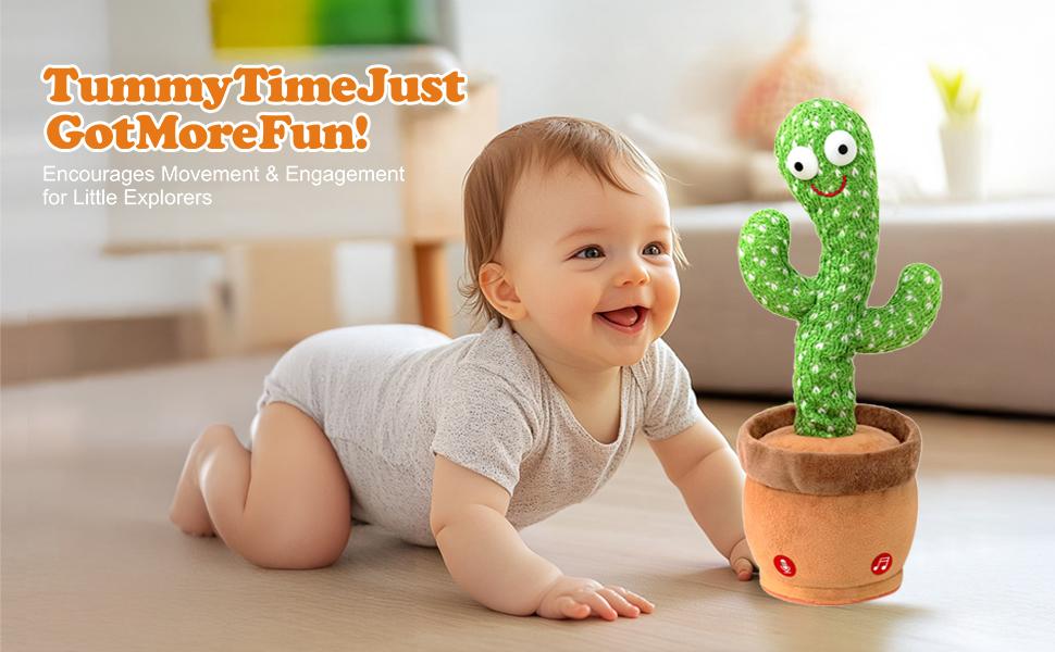 Dancing Cactus Plush Toy, Fidget Sensory Toy for Stress Relief, Interactive Talking Cactus for Kids & Adults
