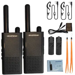 Baofeng T26 walkie talkie Long distance communication rechargeable Lithium-Ion Battery 16 audio channels two way radio with adult headset Handheld mini compact  supports Type-c charging (2 pack)