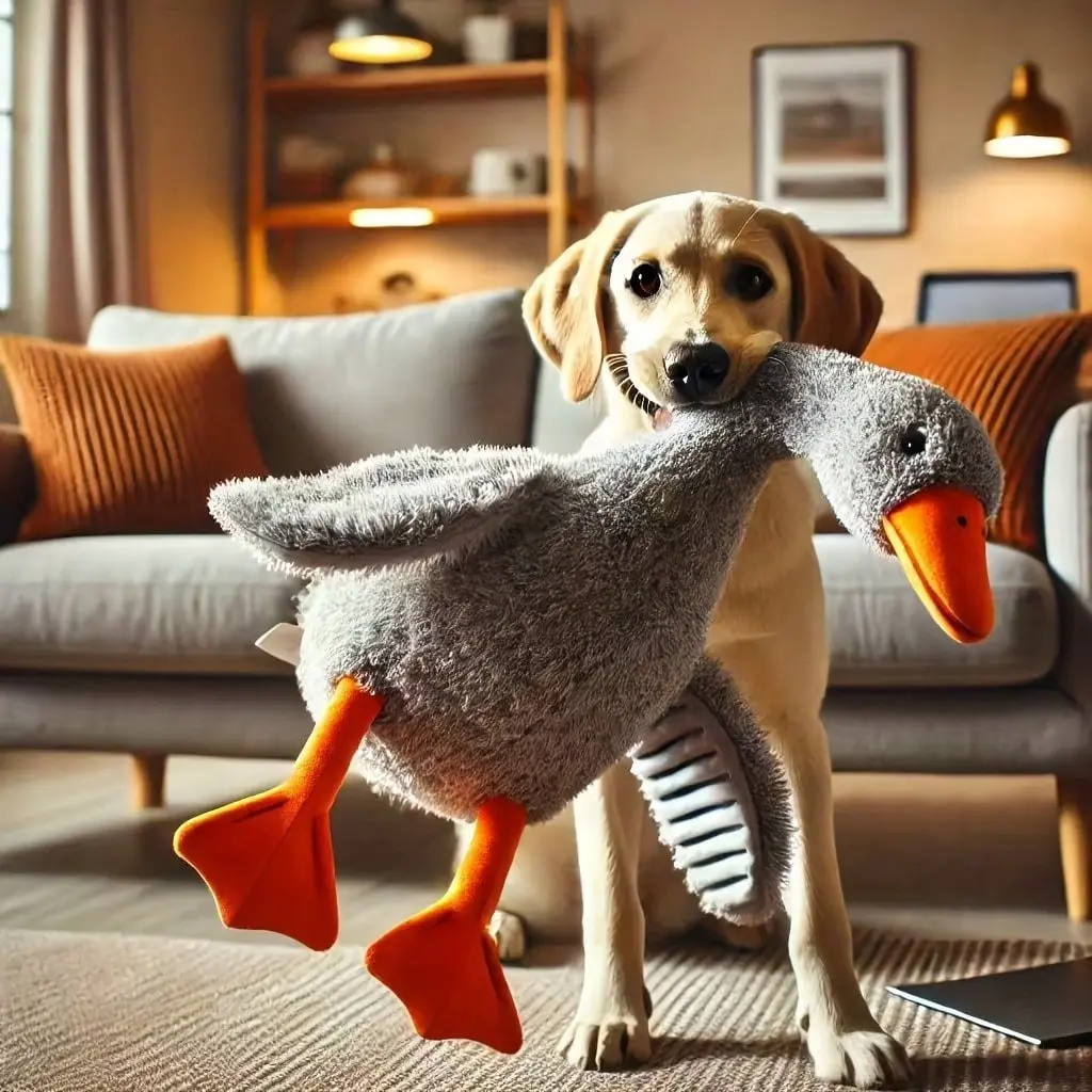 Soft Duck-Shaped Plush Toy for Dogs, Multi-Color Calming Interactive Chew Companion Toy, Energy Release for Large, Medium & Small Pets