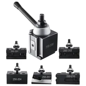 VEVOR Quick Change Tool Post Set,  6 Pcs, Includes Lathe Tool Holders, Wedge Type Tool Post with Turning Tool Holder Accessories, for Mini Lathe & Metal Lathe 10"-15" Swing, Durable Steel Material