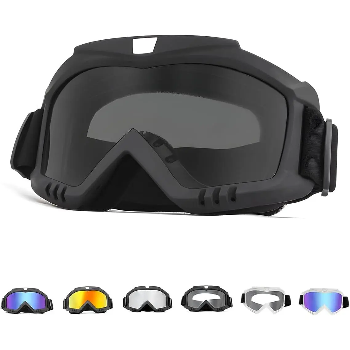 Dirt  Goggles, Windproof ATV Off-Road Goggle, Wide Vision Riding  Goggles,  Accessories (Gray)