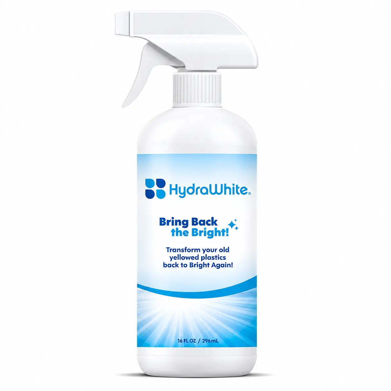 HydraWhite Hydrogen Peroxide Liquid Plastic Restorer, Home Cleaning Product for Brightening Yellowed Plastics in Bath & Indoor Spaces, Home Cleaning Products