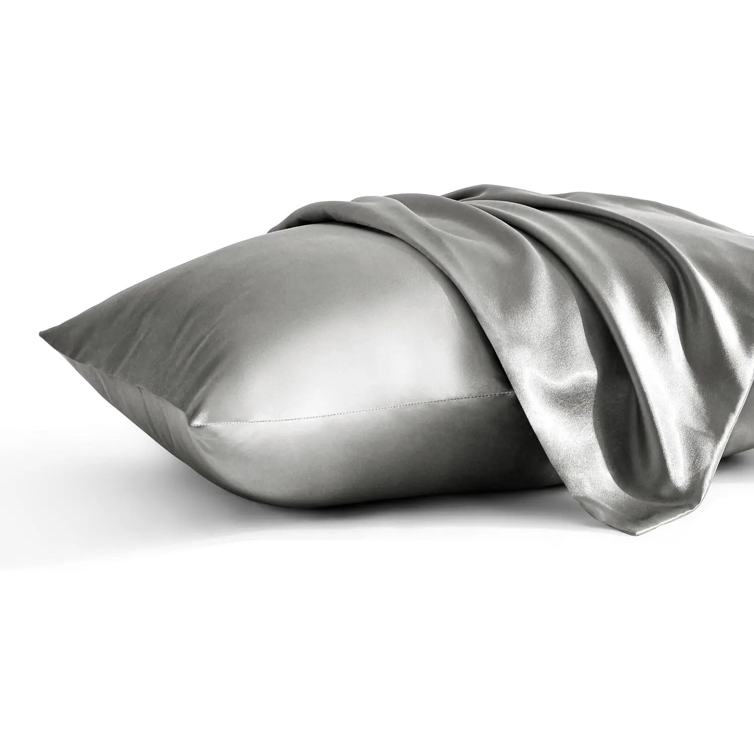 Standard Silk Pillowcases - 2-Pack, 20x26, Grey