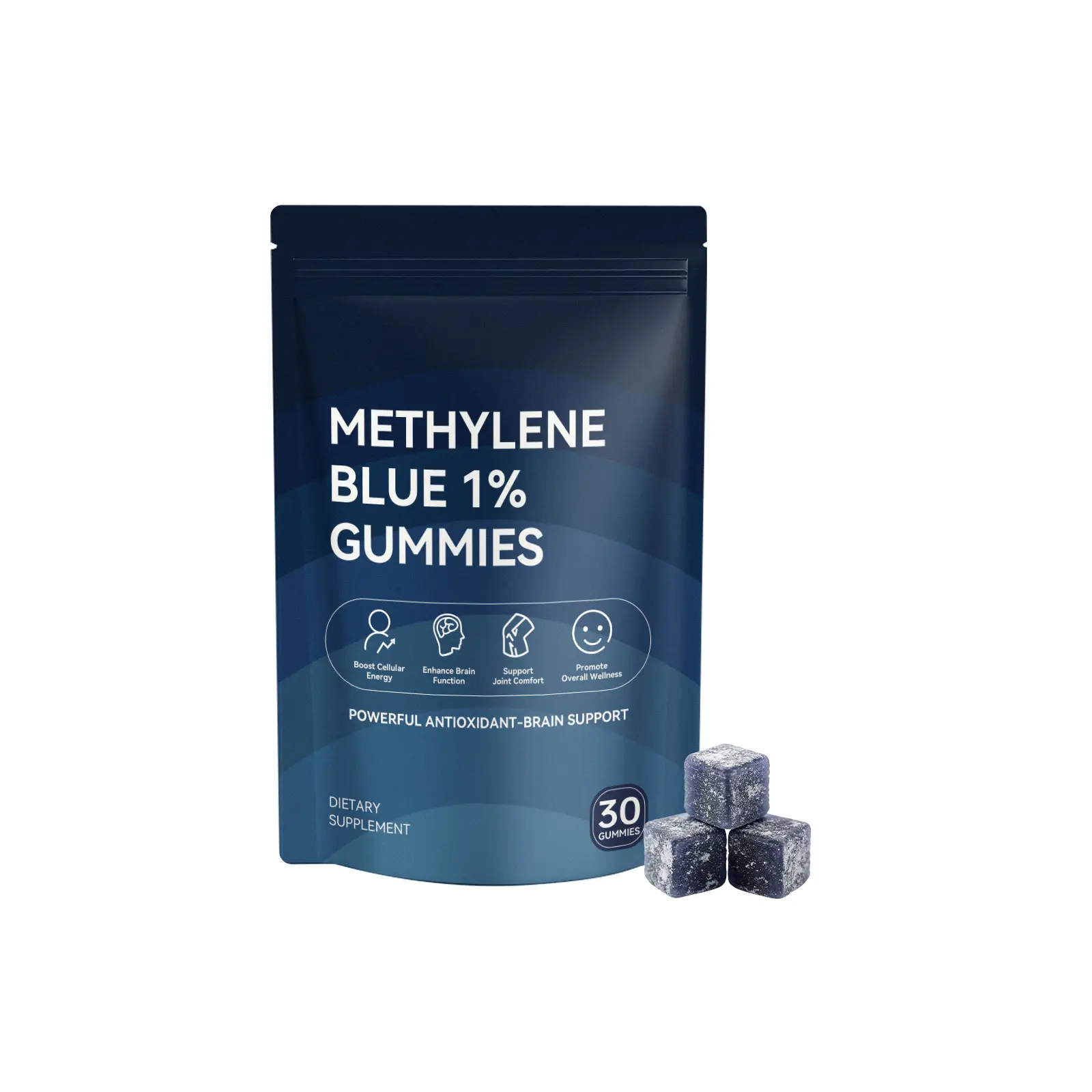 1% Methylene Blue Daily Wellness Gummies, 10-in-1 Formula with Vitamin C, K2, D3, Supports Joint Comfort, Cellular Energy & Mental Clarity, Antioxidant Health Supplement, 30 Count