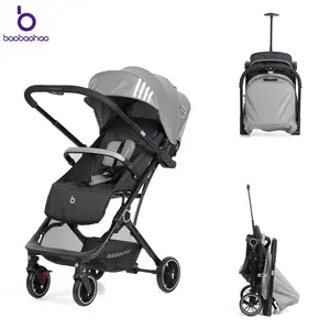 Baobaohao Y8 Unisex Eco-Friendly Baby Travel Stroller - Reversible 2-Way Design, 1-Hand-Fold, Panoramic View, 4-Wheel Shock Absorption, EVA & Polyester Materials, Plain Windproof Fabric, Storage Organization, Newborn-Suitable