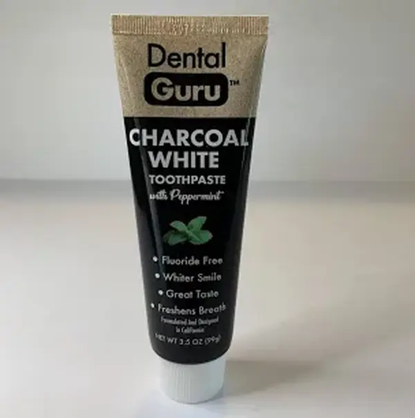 Dental Guru White Charcoal Toothpaste with Peppermint Flavor, 2 Pack,