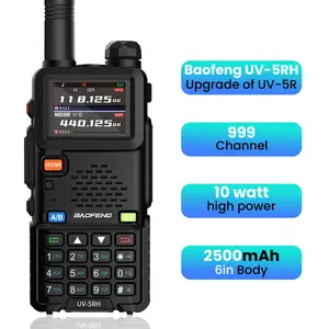 Baofeng Radio 5RH, Handheld Walkie Talkie Radio, Long Range Handheld Two Way Radio, NOAA Weather Receiver, Rechargeable Walkie Talkies, Copy Frequency 999CH, Electronic Gadgets