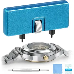 Watch  Replacement Kit, Watch  Remover for Rotate Open Watch Cover, Watch Opening Tool, Watch Strap Removal, Watch Case Opener with Anti-scratch film, Spring Bar, Instruction Manual