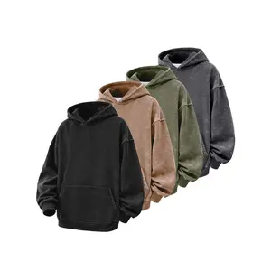 Unisex Fall Winter Daily Wear Essential Hoodie - Blended Cotton Plain Drop Shoulder Regular Fit Casual Long Sleeve Sweatshirt for Menswear & Womenswear Tops