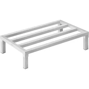 VEVOR Aluminum Dunnage Rack,  36” x 20” Commercial Food Floor Rack, 8” Off the Floor, 1800 lbs Capacity All-Welded Aluminum Storage Rack, for Storage in Restaurants, Kitchens, Garages and Vehicles