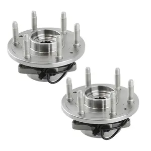 2PC Front Wheel Bearing Hub Pair compatible for Chevy GMC Silverado Sierra Yukon Cadillac