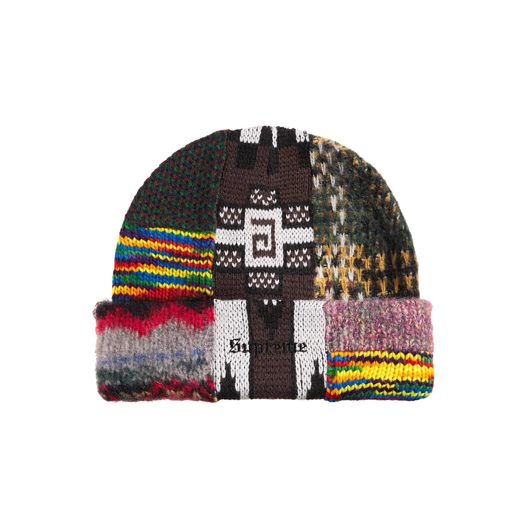 Patchwork Beanie "SS26 - Brown" SU27644