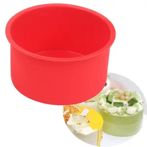 1pc/4pcs/10pcs 4 Inch Round Cake Pan Set, Non-Stick Silicone Baking Molds for Home Oven Use, Durable & Easy Clean Bakeware Tools