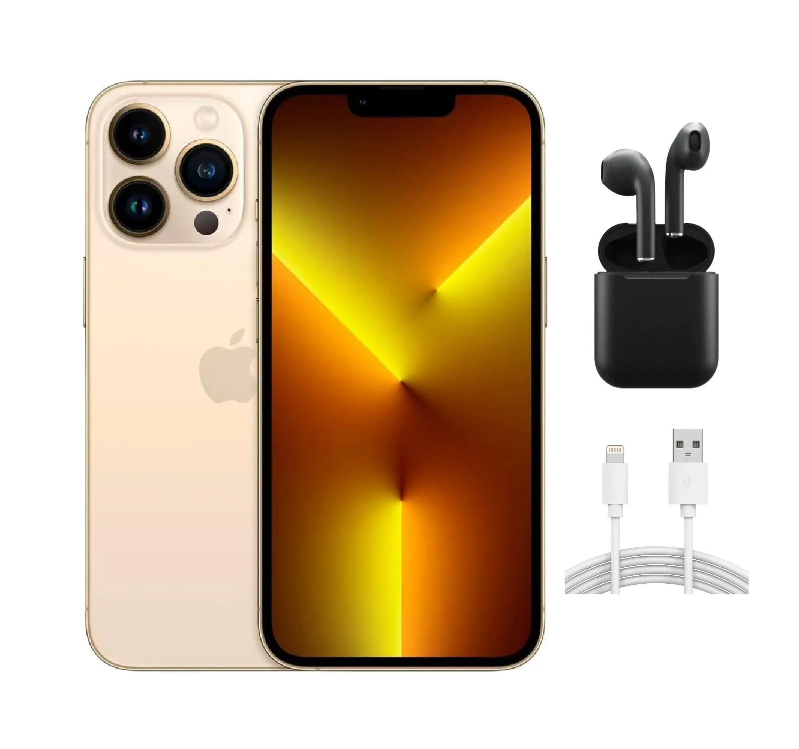 Refurbished iPhone 13 Pro (Unlocked)-Good Condition with Wireless Earbuds & 1 Year Warranty  A2483