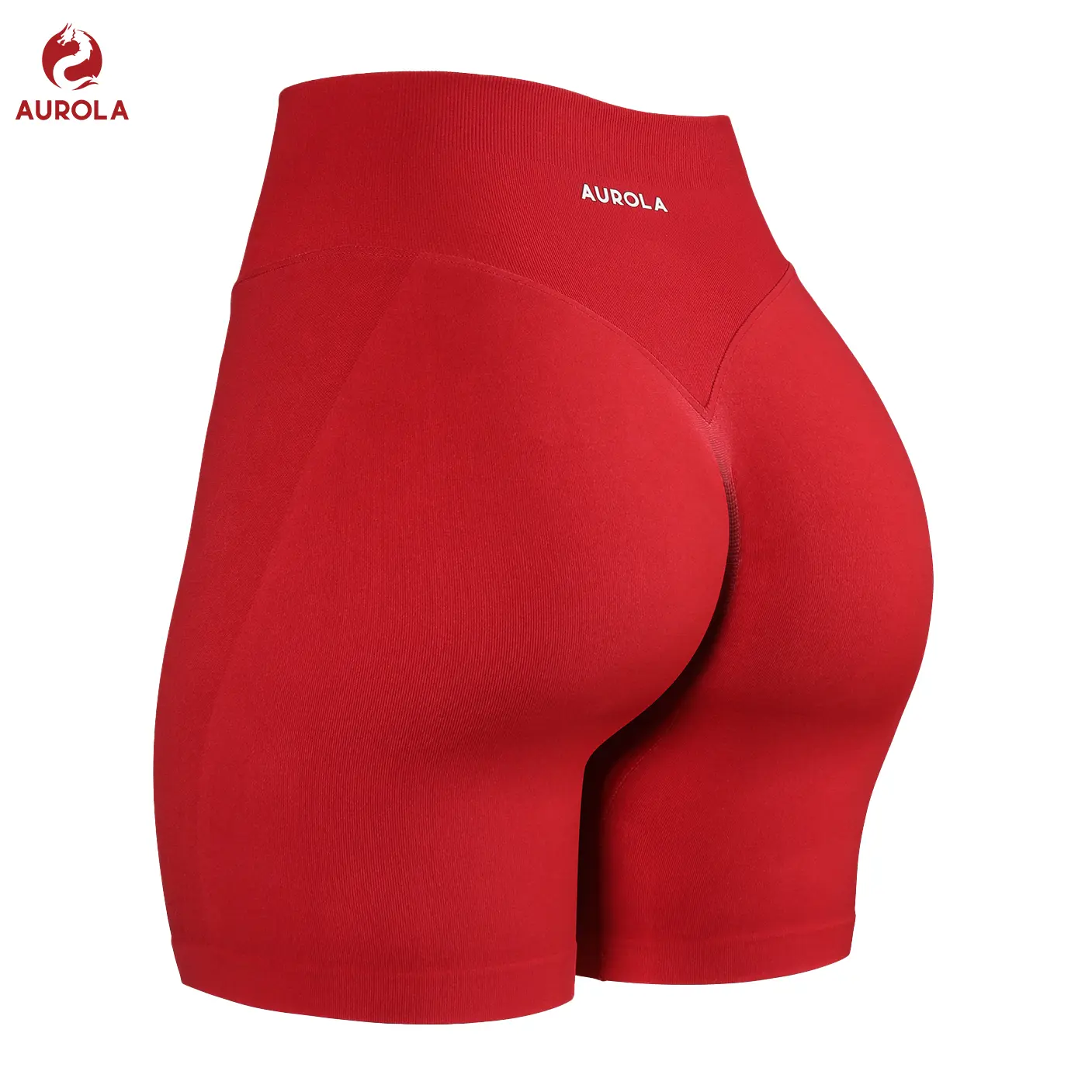 AUROLA Impressive Collection Workout Shorts for Women,High Waisted V-Shape Seam Gym Embossed Logo Athletic Fitness Short tiktokshopbacktoschool