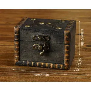 Vintage Handmade Storage Box Multifunctional Flip-Top Jewelry & Accessories Organizer