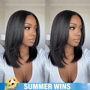 [New In] BGMgirl Wear Go 9x6 TPart Layered Cut Bob Yaki Straight Pre Everything Pre Bleached Knots Wear Go Pre Plucked HairlineWig Lace Draw-String Glueless Human Hair Wig #SummerVibes summerwins
