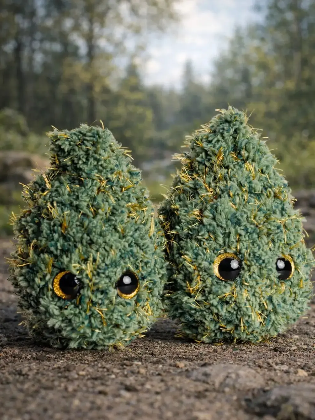 Cute Handmade Crochet Moss Plush | Fuzzy Amigurumi Forest Buddy | Soft Kawaii Desk Decor | Cozy Gift for Nature Lovers