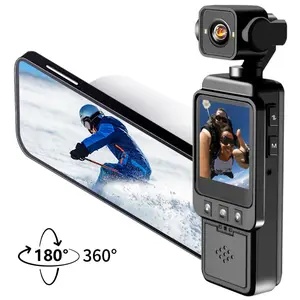 Blog Camera with Rotating Lens, 1.54 Inch Screen & WiFi, 1080P HD Pocket Wearable Camcorder, Sports Camera, Outdoor Video Recording