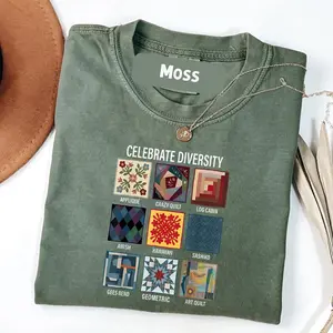 Comfort Colors Celebrate Diversity Quilting Craft Patchwork Diversity T-Shirt