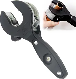 Ratcheting Tubing Cutter - Adjustable Ratcheting Tubing Cutter Tool for 5/16" to 1-1/8" Tubing, HAVC Repair Tool Copper Pipe Cutter, 2 In 1 Tube Cutter, PVC, Soft Metals