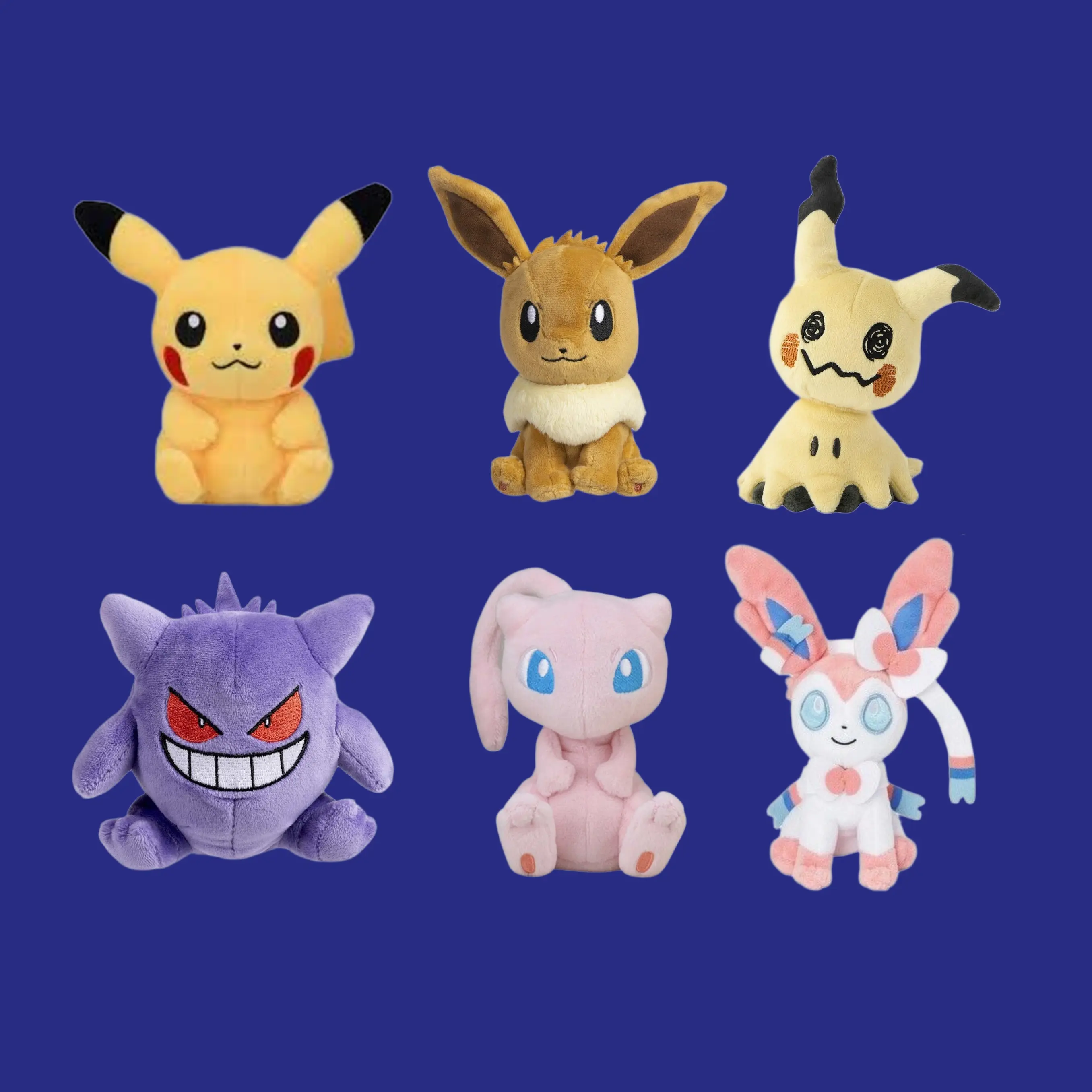 Pokemon Fit Sitting Cuties 6in Plush - Pokemon Center Original