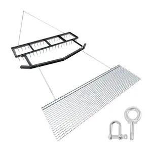 Fathersdaygift 6 ft Tow-Behind Drag Harrow, Adjustable Width Driveway Grader with Chain Harrow, 80lbs Load Capacity Heavy Duty Gravel Leveling Rake, Fits ATVs, UTVs, Tractors, for Gravel Driveways, Fields, Fits Tractorsdealsforyoudays